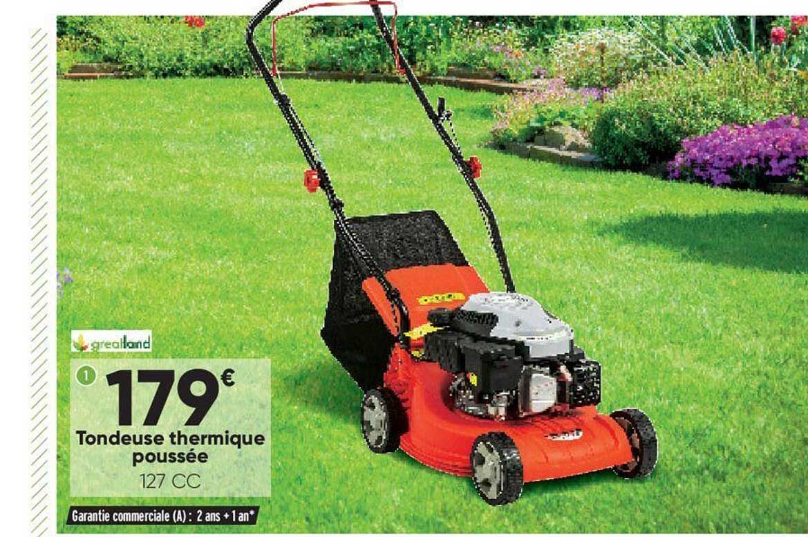 tondeuse thermique poussée