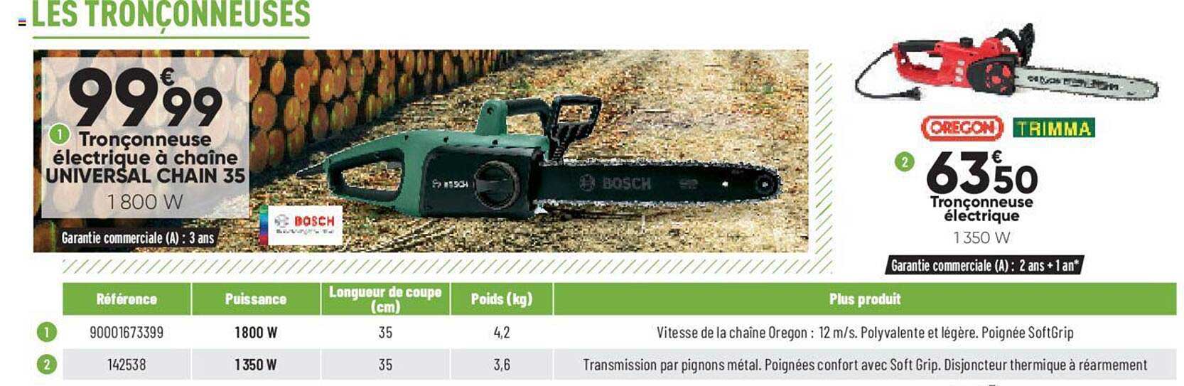 tronçonneuse électrique à chaîne universal chain 35 bosch