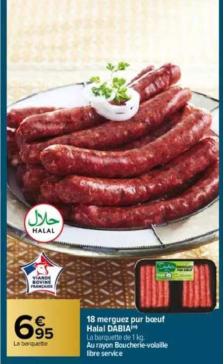 18 Merguez Pur Boeuf Halal Dabia