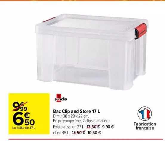 bac clip and store 17 l sundis