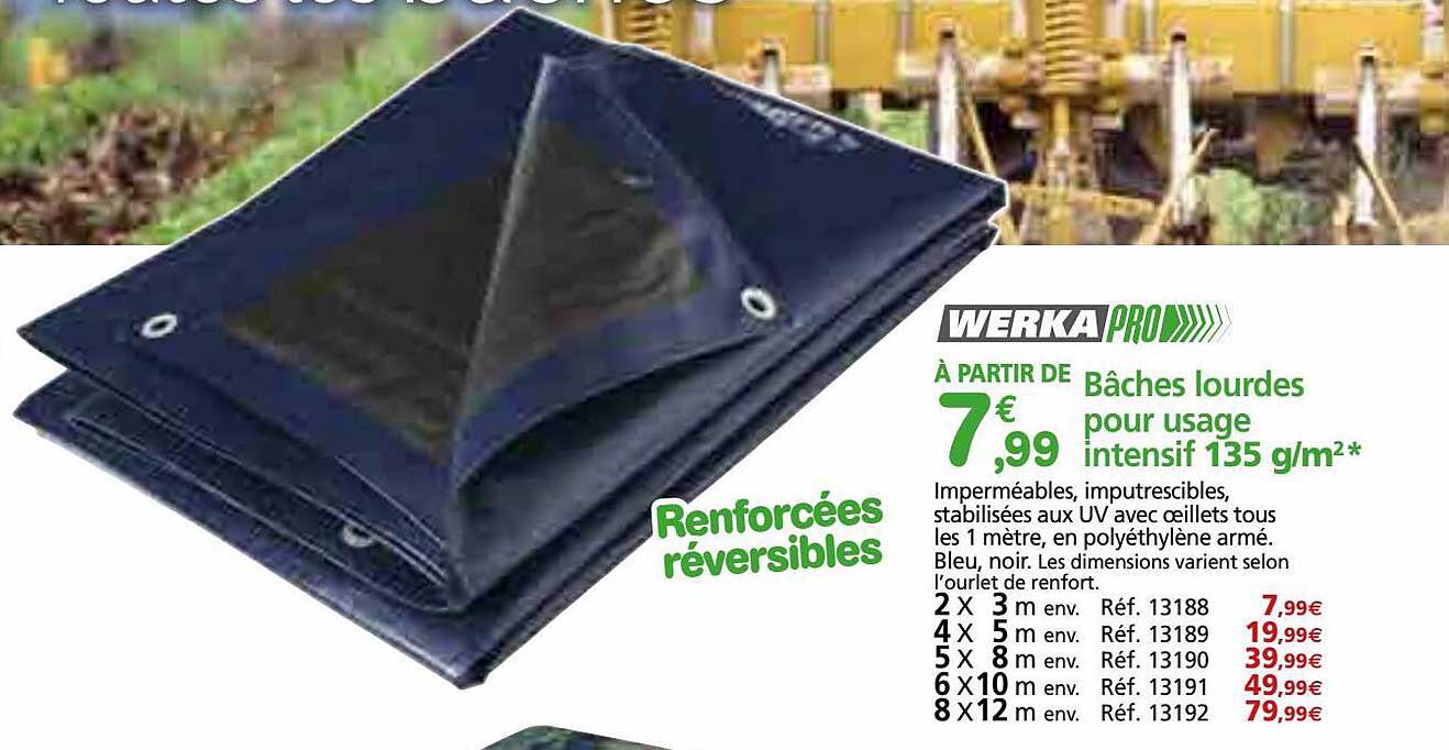 bâches lourdes pour usage intensif 135 g-m² werka pro