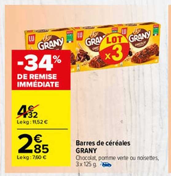 barres de céréales grany