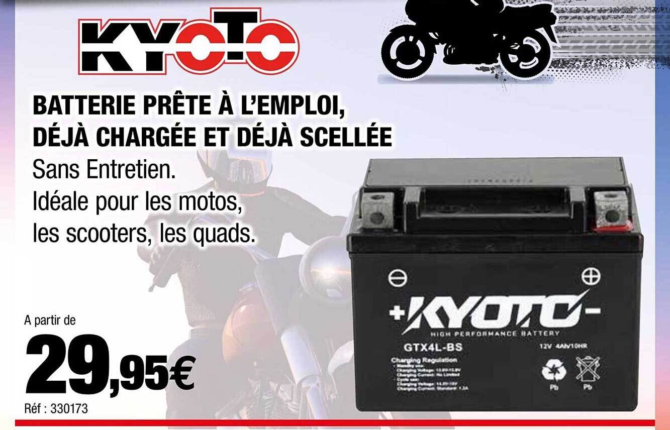 batterie prête à l'emploie, déjà chargée et déjà scellée