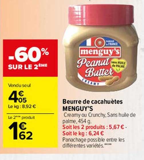 Beurre De Cacahuètes Menguy's