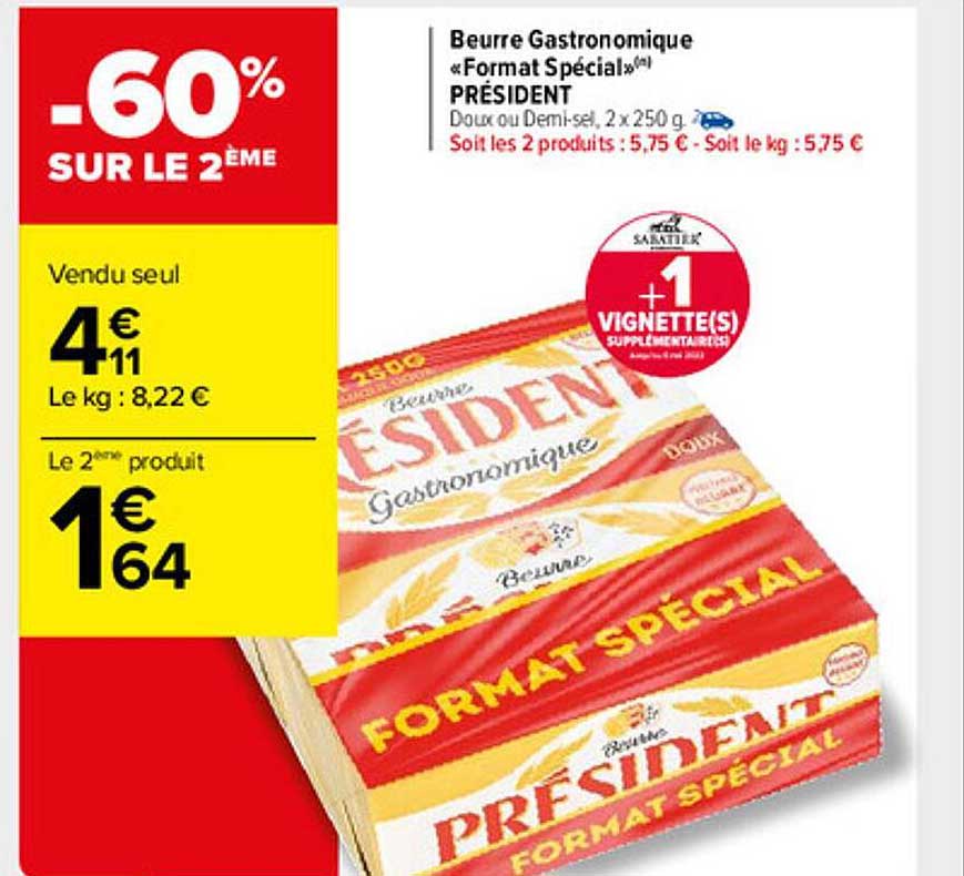 Beurre Gastronomique "format Spécial" Président