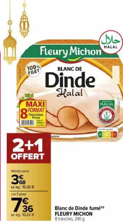 blanc de dinde fumé fleury michon