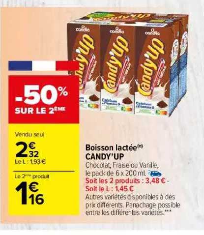 boisson lactée candy'up
