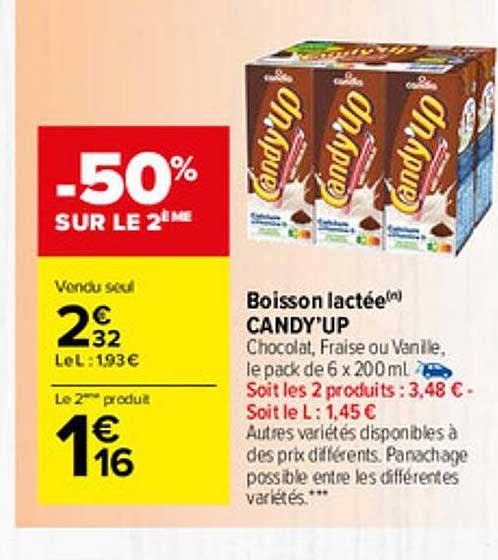 boisson lactée candy'up