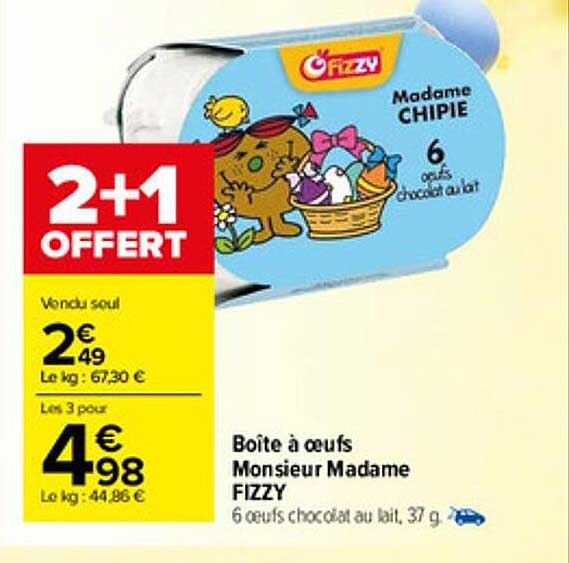 Boîte à Oeufs Monsieur Madame Fizzy