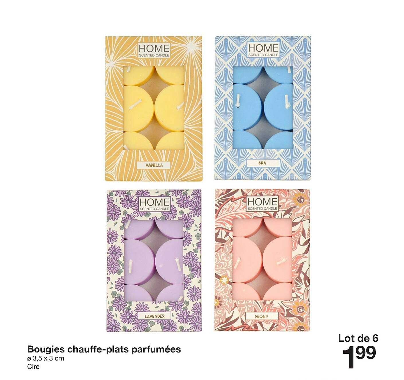 bougies chauffe-plats parfumées