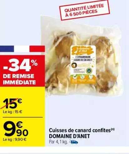 cuisses de canard confites domaine d'anet -34% de remise immédiate