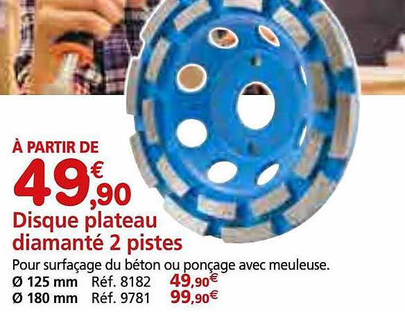 disque plateau diamanté 2 pistes