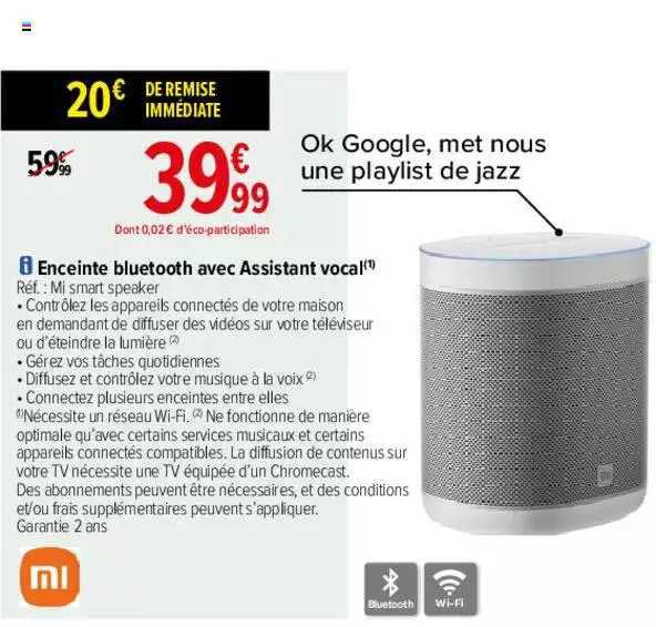 enceinte bluetooth avec assistant vocal xiaomi