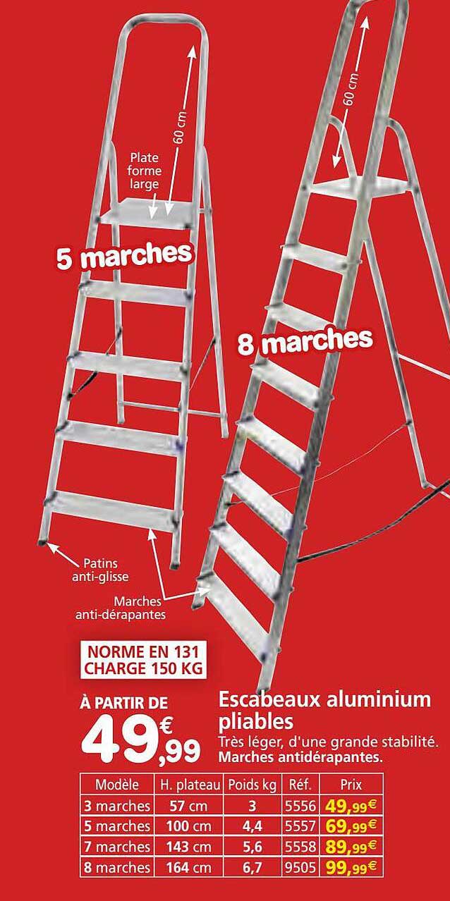 escabeaux aluminium pliables