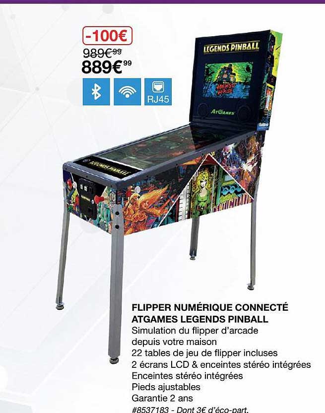 flipper numérique connecté atgames legends pinball