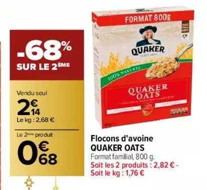 flocons d'avoine quaker oats