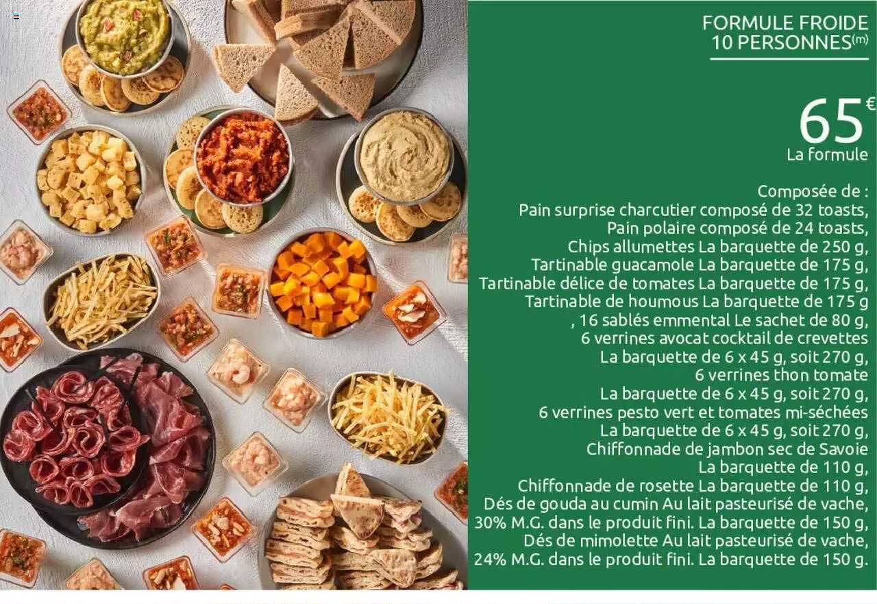 Formule Froide 10 Personnes