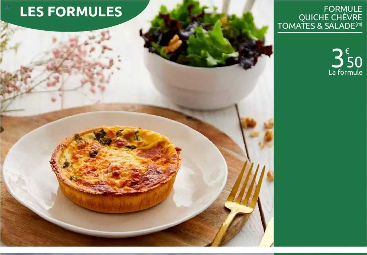 formule quiche chèvre tomates & salade