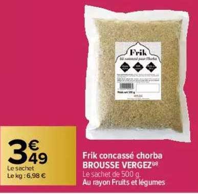frik concassé chorba brousse vergez