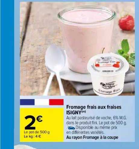 Fromage Frais Aux Fraises Isigny
