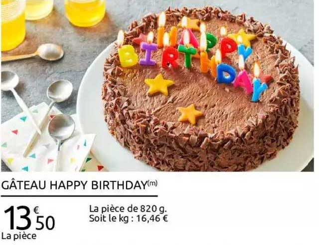 gâteau happy birthday