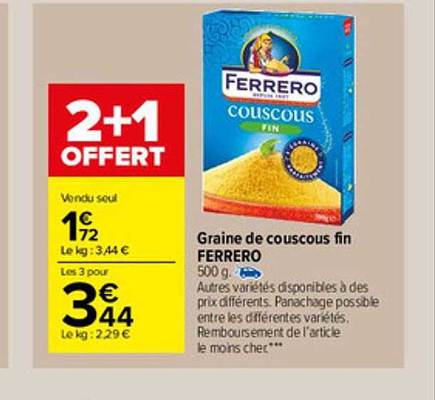graine de couscous fin ferrero