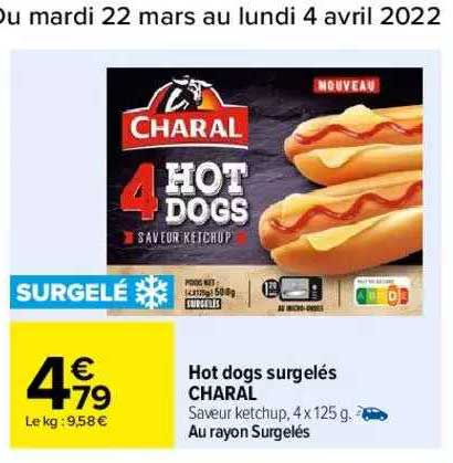 hot dogs surgelés charal