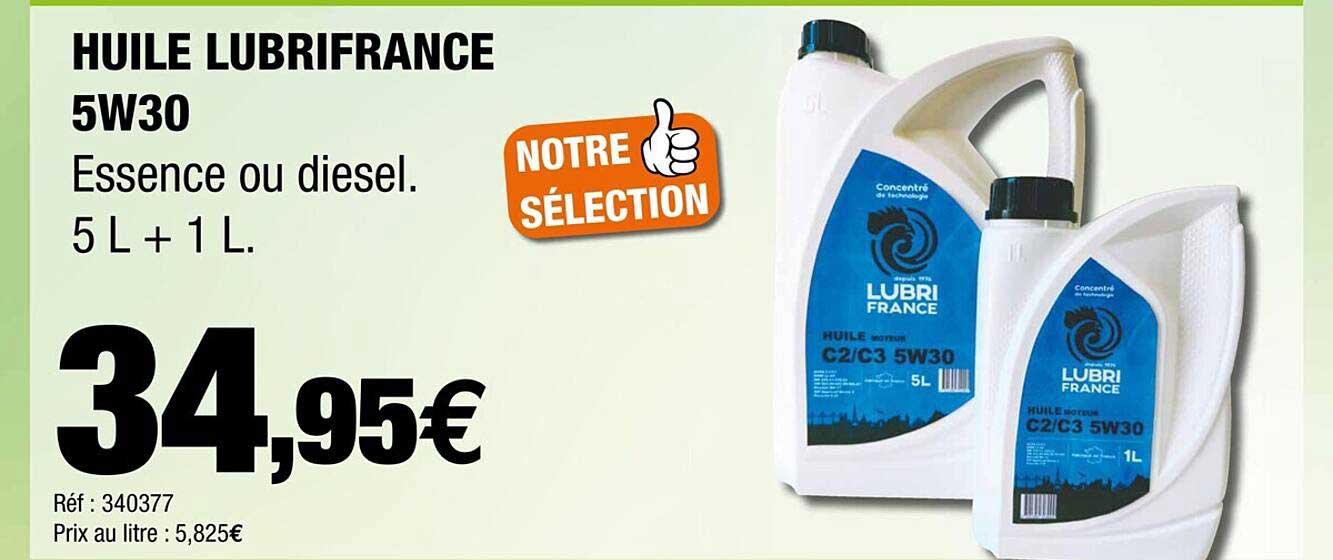 Huile Lubrifrance 5w30