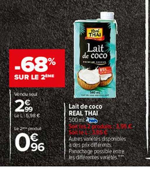 lait de coco real thai