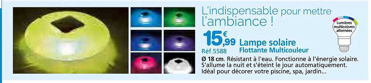lampe solaire flottante multicouleur