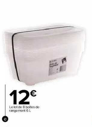 Le Lot De 8 Boîtes De Rangement 6 L
