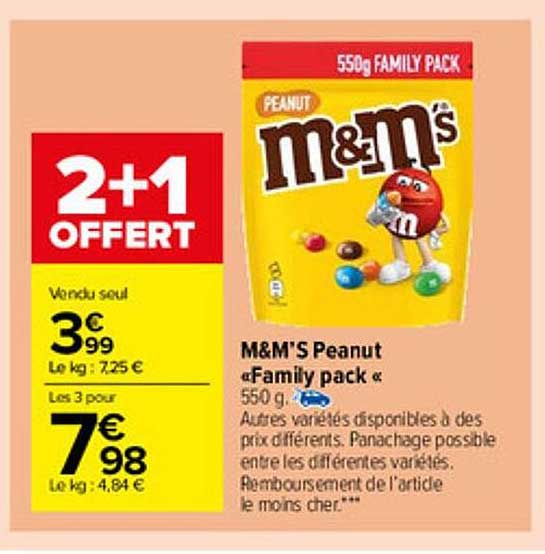 M&m's Peanut "family Pack"