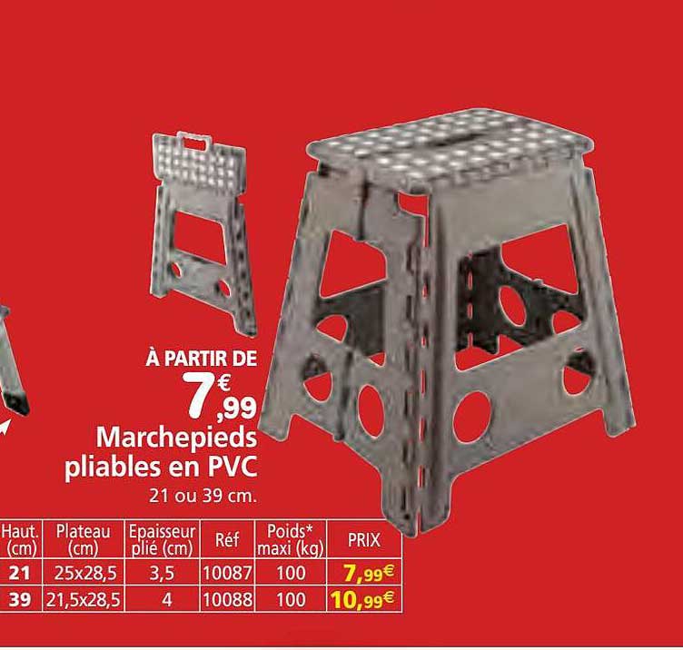 marchepieds pliables en pvc