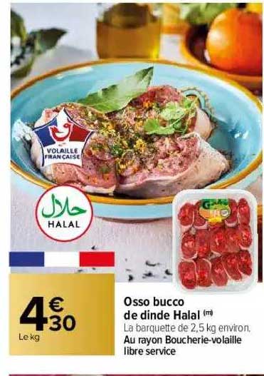 osso bucco de dinde halal