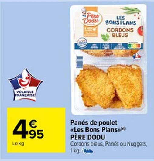 panés de poulet "les bons plans" père dodu