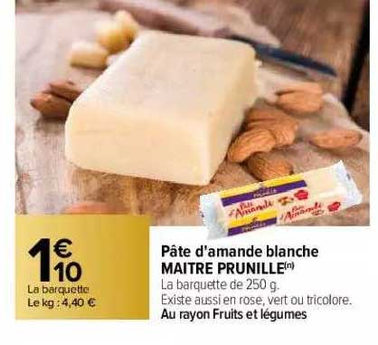 pâte d'amande blanche maître prunille