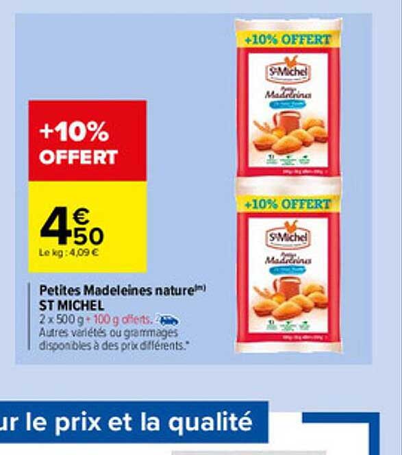 petites madeleines nature st michel