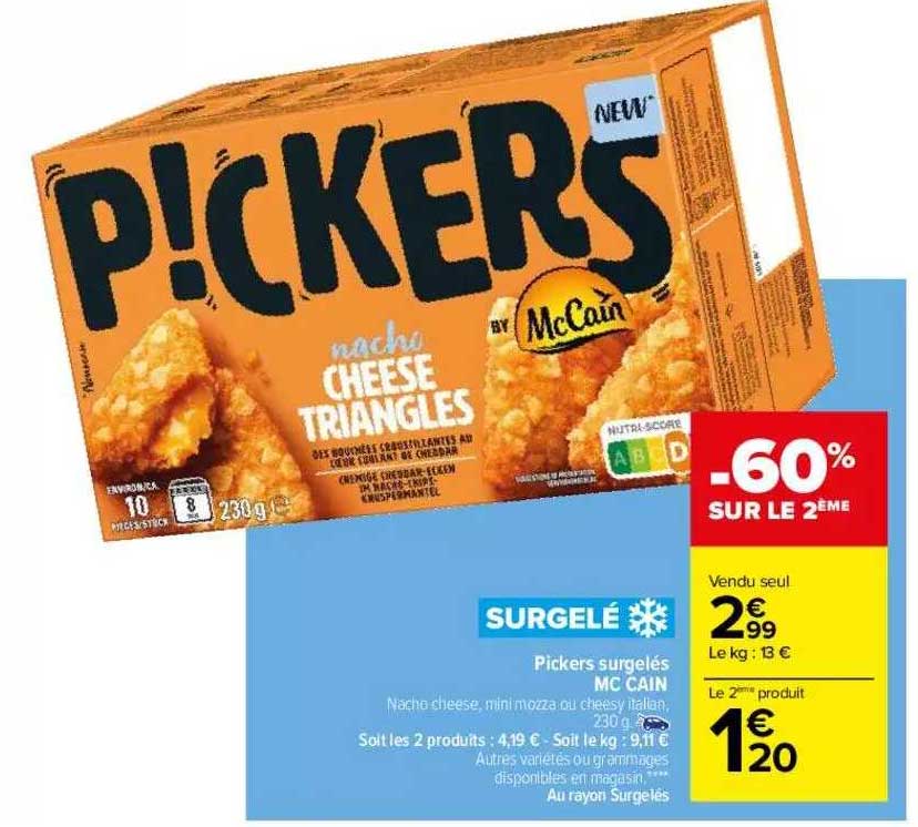 Pickers Surgelés Mc Cain -68% Sur Le 2ème