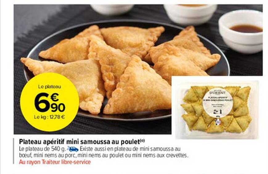 Plateau Apéritif Mini Samoussa Au Poulet