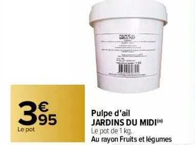 pulpe d'ail jardins du midi