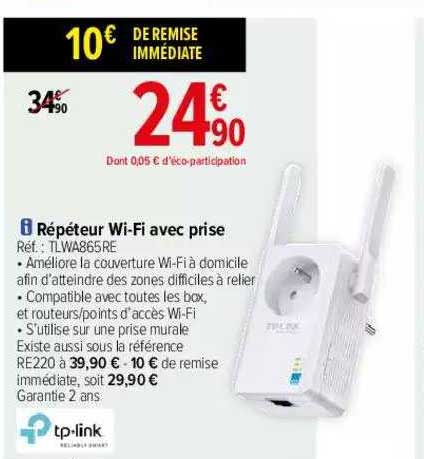 répéteur wi-Fi avec prise tp-link