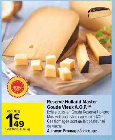 réserve holland master gouda vieux a.o.p.