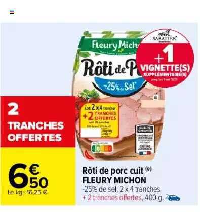 rôti de porc cuit fleury michon
