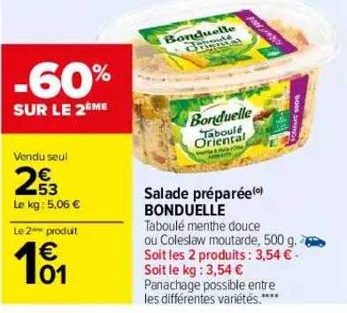 Salade Préparée Bonduelle -60% Sur Le 2ème