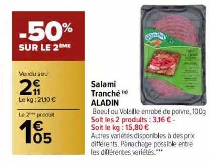 salami tranché aladin