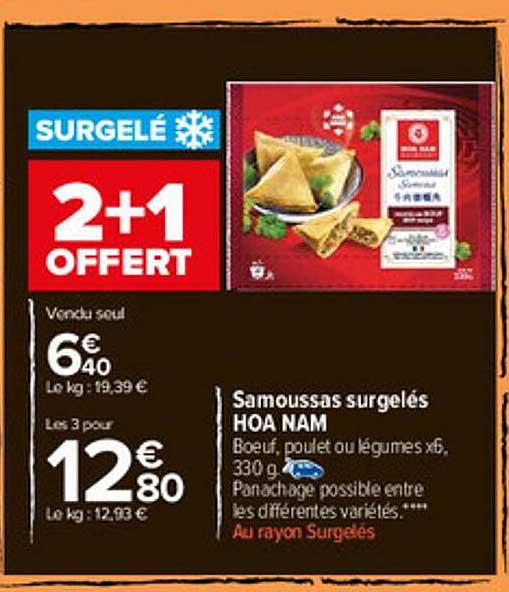 samoussas surgelés hoa nam