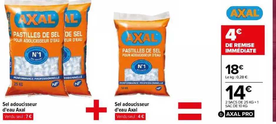 Sel Adoucisseur D'eau Axal