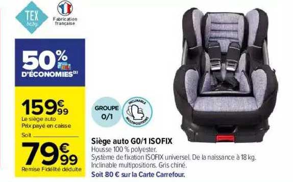siège auto g0-1 isofix