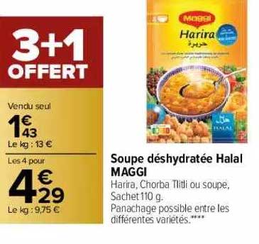 Soupe Déshydratée Halal Maggi