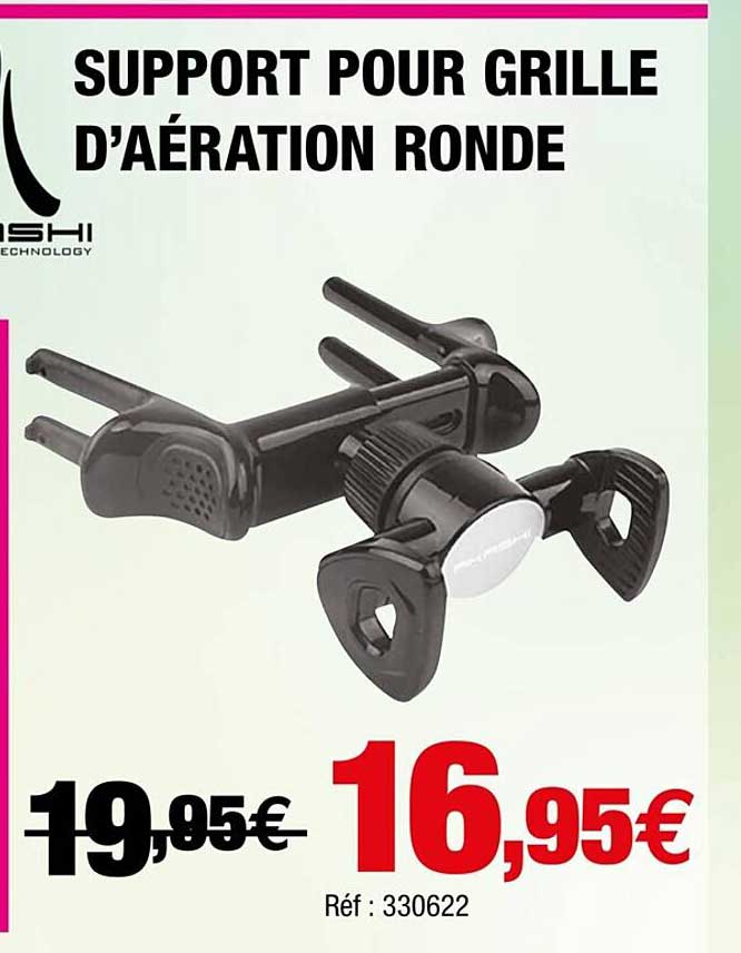 support pour gille d'aération ronde